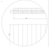 Mini Ribbed MDF Panel