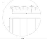 Large Ribbed MDF Panel