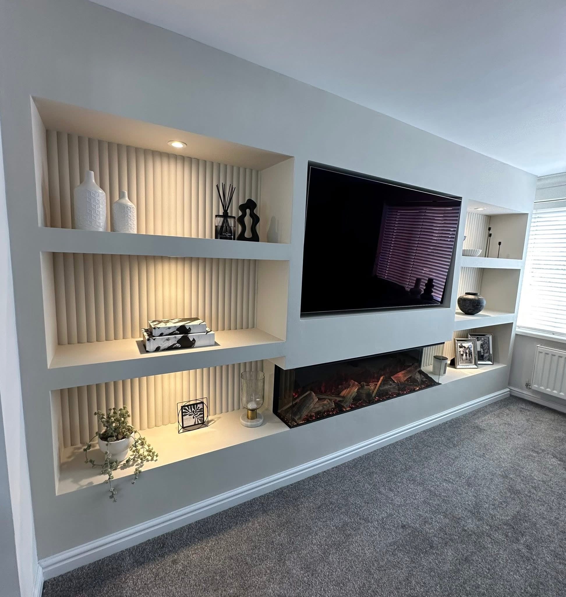 Large Ribbed MDF Panel